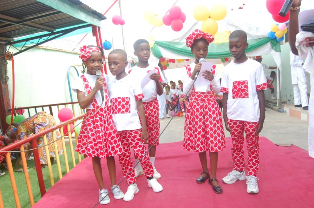 Pupils celebrating Christmas at school